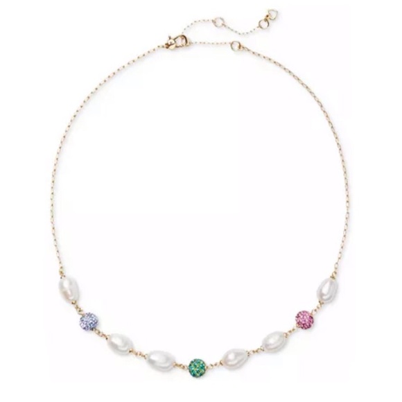 Multicolor Pavé Fireball & Freshwater Pearl Collar